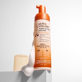 GIOVANNI- 2chic Ultra Volume Foam Styling Mousse With Tangerine And Papaya Butter- For Fine Hair (7 Fluid Ounce)