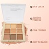 9-Color Eyeshadow Palette – Nude Pink & Brown Tones, Matte