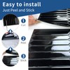 Black Long Hexagon Tile Peel and Stick Backsplash, 10 Sheets