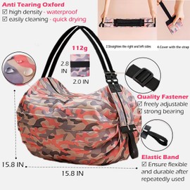 Travel Essentials Large Tote Duffle Bag -Carry on Expandable Drawstring Luggage Organizer for Overnight Weekender (Purple)