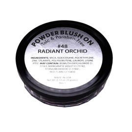 Pure Ziva Radiant Orchid Purple Lavender Violet Princess Pink Vegan Blush Pressed Cheek Color Powder, Talc & Paraben Free, No Animal Testing & Cruelty Free