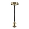 Knightsbridge 6 Inch E27 Vintage Pendant Set in Antique Brass,