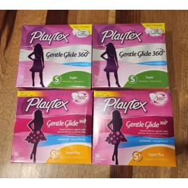 Playtex Gentle Glide 360 Tampons Unscented 36 Court/4 packs