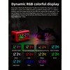 YHFITN Large Screen RGB Colorful Alarm Clock Perpetual Calendar FM