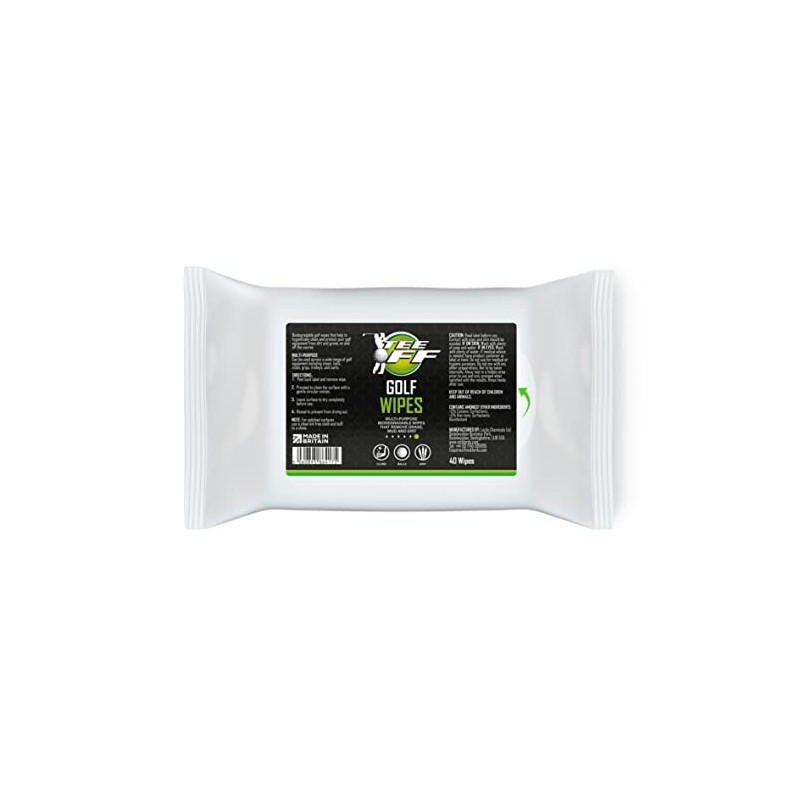 Tee Off Golf Wipes | Perfect for Cleaning Clubs, Grips,