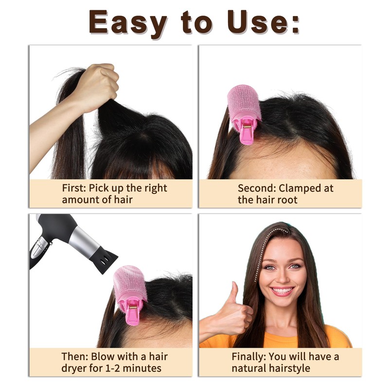VOCOSTE Bangs Curler, Bangs, Hand Winding Curler, Hair Curler, Fluffy,