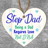 Pixie's Gifts Stepdad Wooden Heart Plaque - Sentimental Gift for