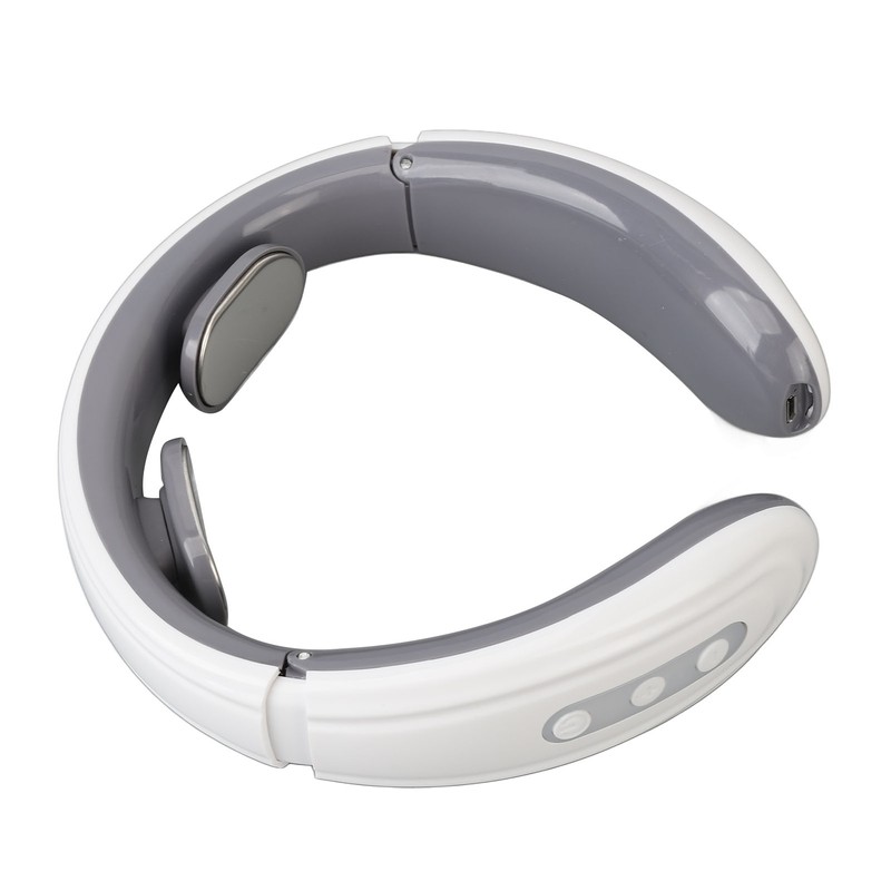 Heated TENS Neck Massager 9 Gears Vibration Rechargeable Electromagnetic Pulse