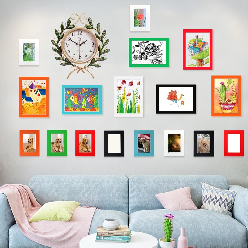 YIYINOE Eco-Friendly Cardboard Photo Frames Set of 12 - Removable