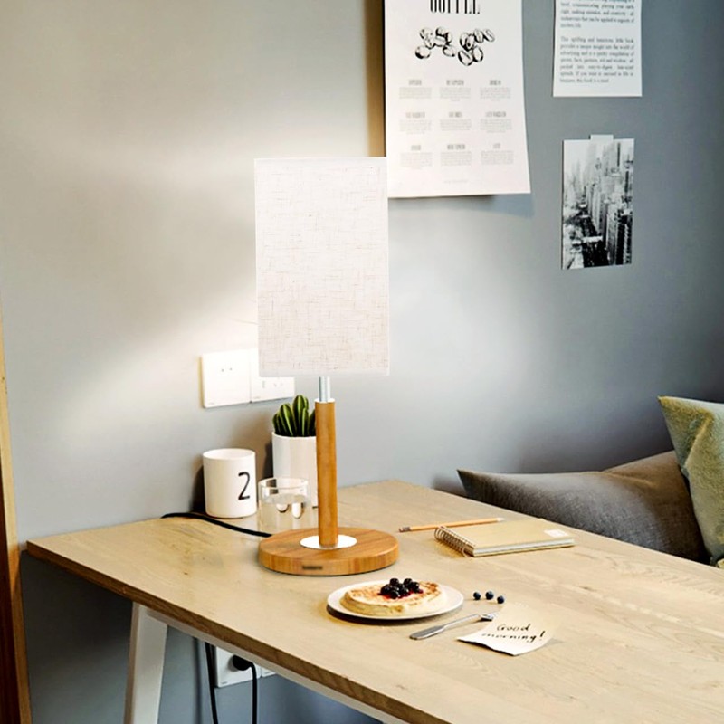 Housoutil Beige Square Lampshade, E27 Lampshade, Floor Lamp, Square, for
