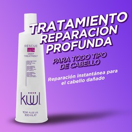 KÜÜL - Rescue Me Deep Treatment Reparación Profunda 300 ml, Tratamiento Profundo, sin Aclarado, para Todo Tipo de Cabello, con Aceite de Argán, Aporta Hidratación, Manejabilidad y Resistencia
