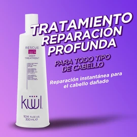 KÜÜL - Rescue Me Deep Treatment Reparación Profunda 300 ml, Tratamiento Profundo, sin Aclarado, para Todo Tipo de Cabello, con Aceite de Argán, Aporta Hidratación, Manejabilidad y Resistencia