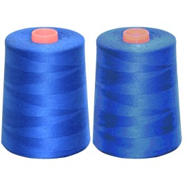Franco American Textiles 12,000 Yard Royal Blue Sewing Machine Thread 2 Spool Cones Supplies Spun Poly