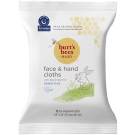 Burt's Bees Baby Face & Hand Cloths, Unscented Cleansing Wipes - 30 Wipes (Packaging May Vary)