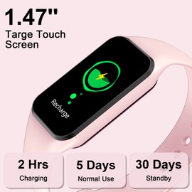 Smart Watch for Women,Fitness Watch with Heart Rate/Blood Oxygen Sleep Monitor,5ATM Waterproof Step Counter Watch with 24 Sport Modes,1.47'' Touch Screen Smartwatches for Android iOS - Upgrade