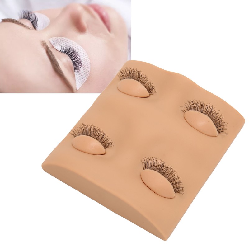 Lash Mannequin Head 2 Pairs Removable Replacement Eyes 3D Simulation