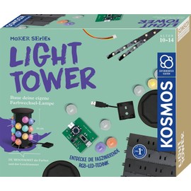 Kosmos 620943 Light Tower Experiment Box for Children from 10 Years, Experiment Box Technology and Light, Build Your Own Colour Changing Lamp, Maker Series