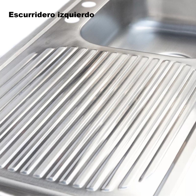 Cnx - Tarja Con Escurridero (100x50) Con Kit De Instalación