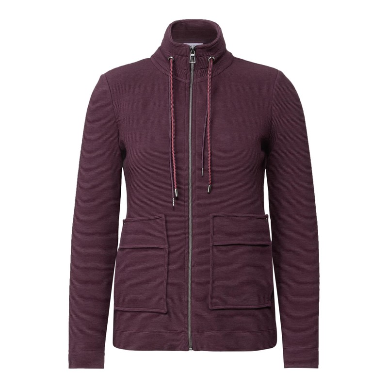 Cecil Women's Lightweight Ottoman Jacket, Mulberry Red, XL