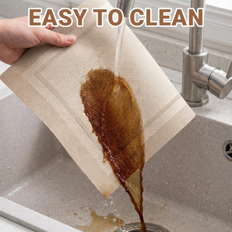 Placemats Set of 6, 30x45cm PVC Table Mats, Heat Resistant