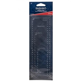SASHIKO Template Border Ruler - Upto 4 6 8IN Double Border, Blue