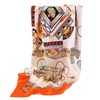 Grace Scarves 100% Silk Scarf, Extra-Large, Royal Drums, Orange