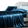 NSGZ 4 Pieces Satin Sheets Queen, Silky Satin Sheet Sets
