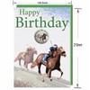 AK Giftshop Horse Racing Birthday Card With Badge