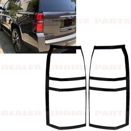 Torox Tail light lamp COVERS for 2015-2020 Chevy Suburban Tahoe GLOSS BLACK Bezels