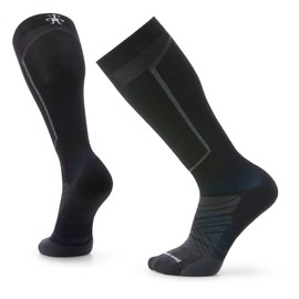 Smartwool Ski Targeted Cushion Merino Wool Over The Calf Socks For Men and Women, Black, Large