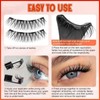 Magnetic Eyelashes Natural Look,Reusable Magnetic Eyelashes Kit with Applicator,Magnetic Eyelashes