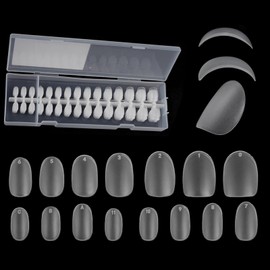 DELUXEFOX Nail Tips, Clear, Short, 300 Pieces Nail Tips, Natural Fit by Thinness, Long Tips, Short Nail Tips, Simple - Mijikamaru Kei Nail Tips