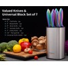 Rainbow Knives Block Set 7 Pieces, Iridescent German High Carbon