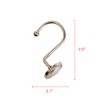 Utopia Alley Shower Hooks - Shower Curtain Rings for Bathroom