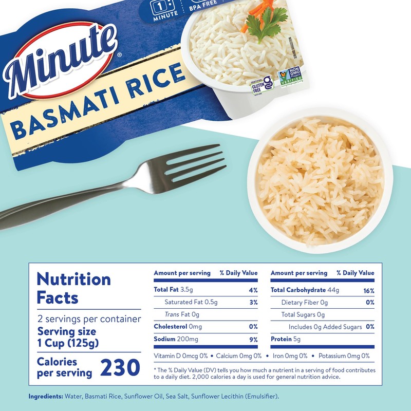 Minute Ready-to-Serve Basmati Rice, Microwavable Rice Cups, 8.8-Ounce Cups (Pack