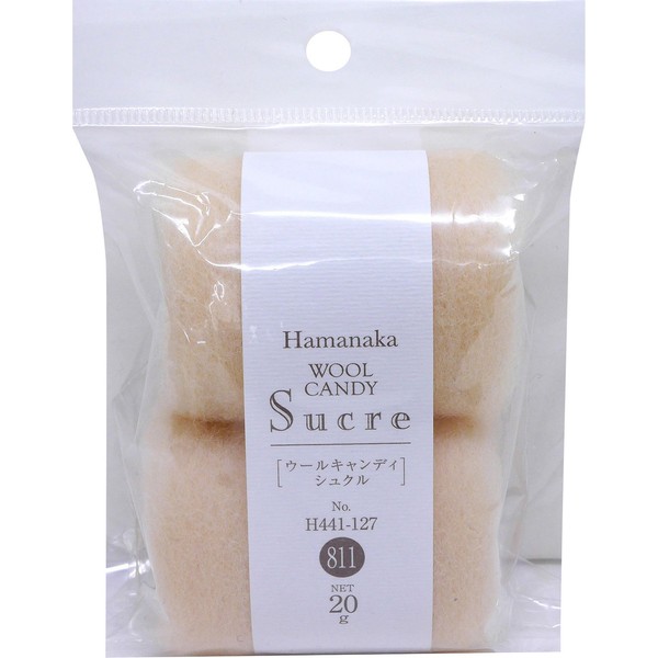 hamanaka Wool Felt Wool Candy syukuru Natural Blend Col. 811 Cream