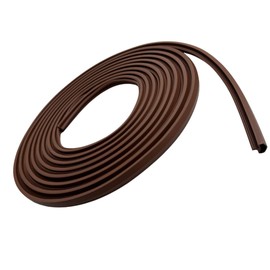 Room Door Seal 5 m Brown: 12 mm Fold Width / 2.8 mm Groove Width / Height 6 mm / Ideal for House and Room Doors