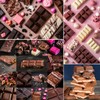 Palksky Chocolate Bar Mold Deep, 2PCS Silicone Chocolate Molds Thick