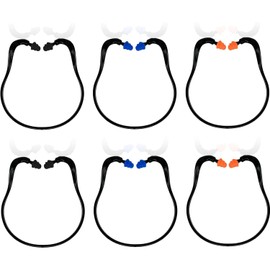 6 Stück Bügelgehörschutz Gehörschutzbügel, Wiederverwendbar Geräuschreduzierende Ohrstöpsel, Band-Ohrstöpsel, für Schnarchprävention, Lärmreduzierung und Schwimmen