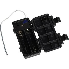 Jex Electronics Waterproof Two/2X AA Battery Holder Case Box 2.4V/3V with Timer Power Switch & Bare Wire Ends