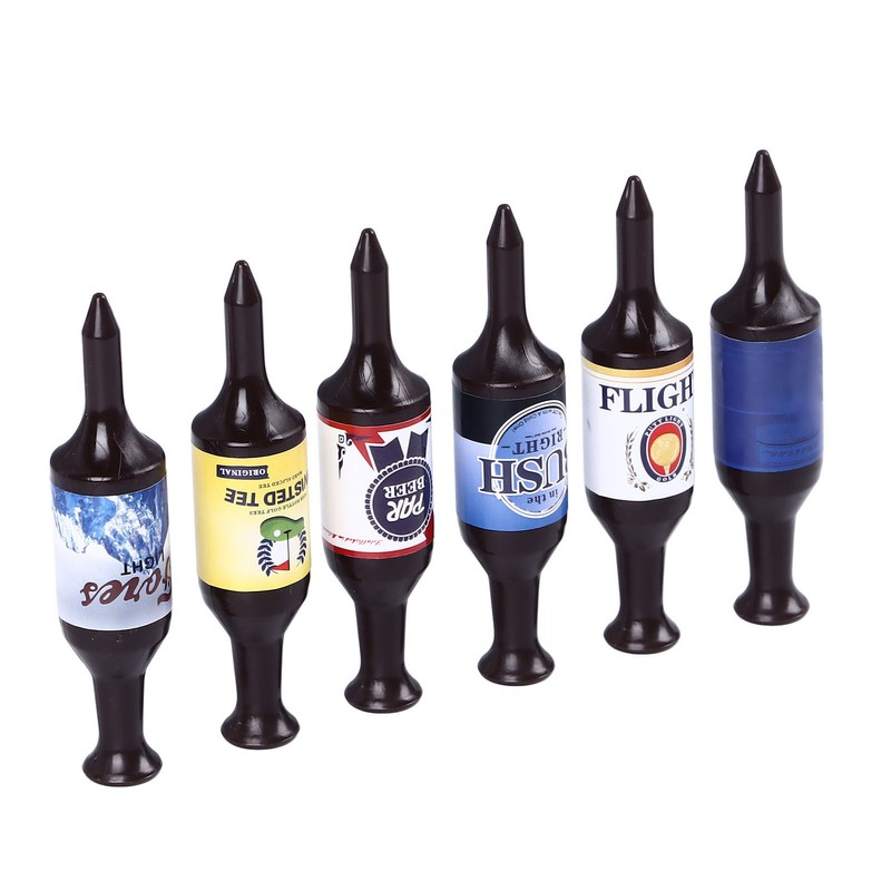 6PCS Mini Beer Bottle Golf Tees Plastic Funny Golfing Tees