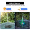 AMIAEDU Solar Fountain, Powered Water 4W Pump for Bird Bath