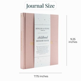 Childhood Memory Book - Elegant Memory Book For Kids Till Age 18 W/Guided Prompts, Space for Photos & More - Childhood Memory Journal (175 Pages, Cream)