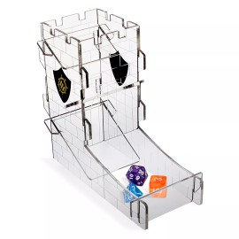 ENHANCE Dice Tower Dice Tray for Tabletop RPG Games with Castle Design
