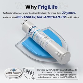 FrigiLife RFC6600A Refrigerator Water Filter Compatible with EDR3RXD1, Everydrop Filter 3, 4396841, 4396710, Kenmore 46-9083, 46-9030, 9030, 9083, KAD3RXD1, WHR3RXD1, 2PACK