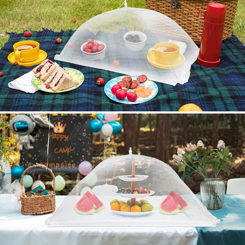 2 PCS Extra Large Food Covers Nets for Outside（40"X24"）umbrella Mesh