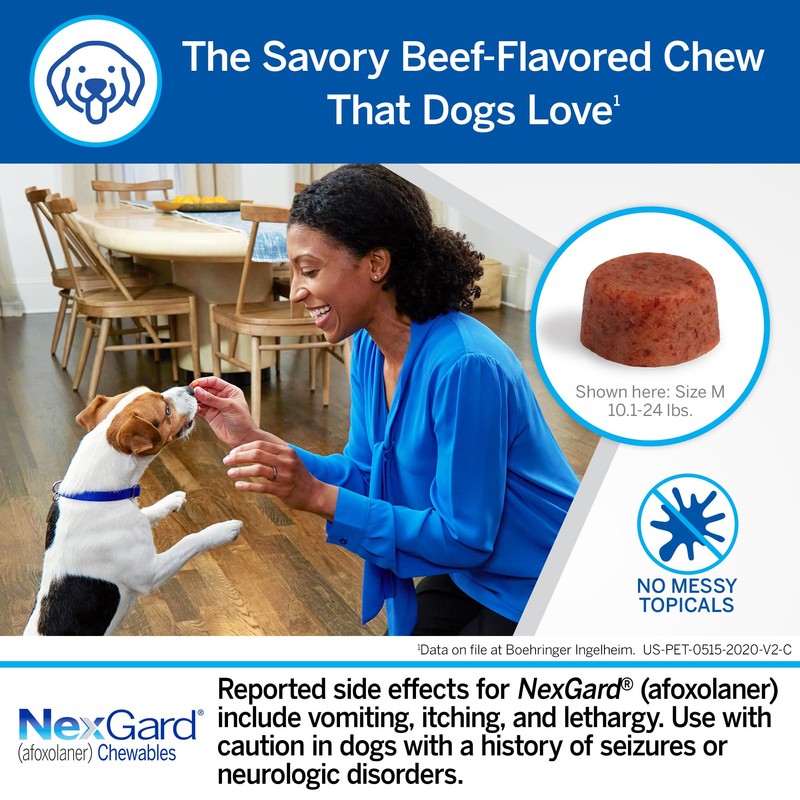 NexGard® (afoxolaner) Flea and Tick Protection for Dogs Oral Soft