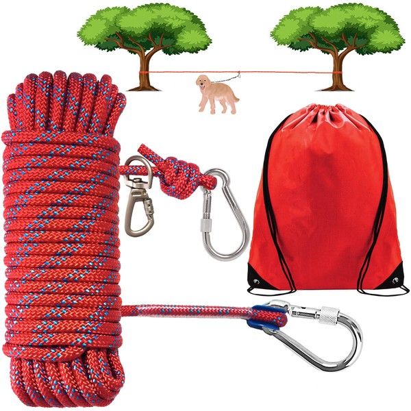 Dog Tie Out Cable, 360° Tangle Free Trolley System for