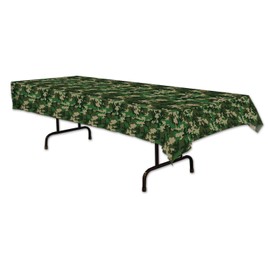 Beistle Camo Tablecover, 54" x 108", Multicolor