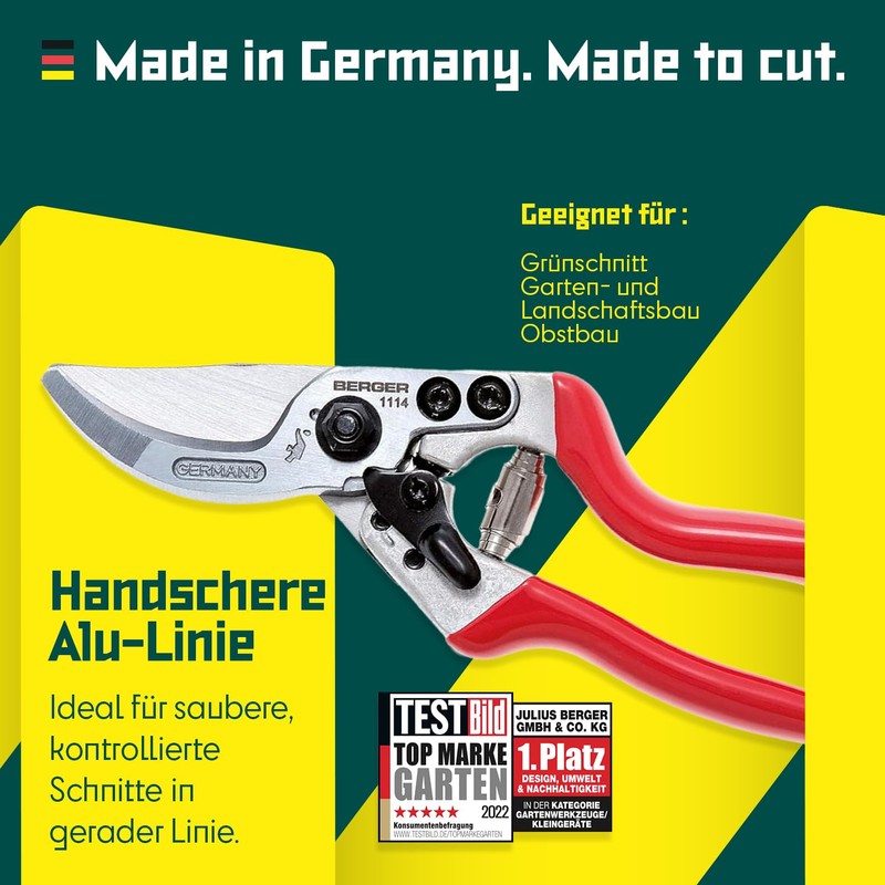 BERGER Hand Shear Aluminum 1114 with Light-Weight Handles Garden Shear